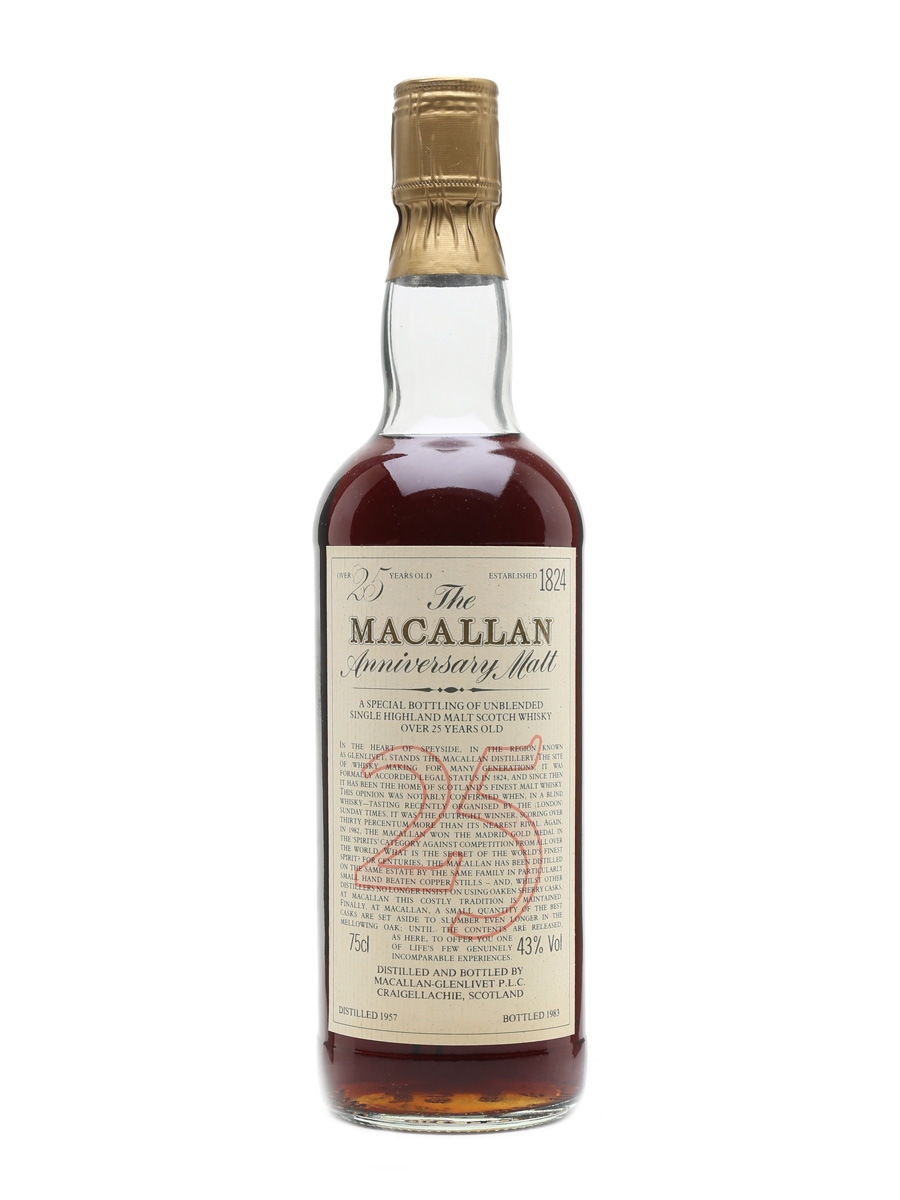 Macallan 1957 Anniversary Malt 25 Year Old 75cl / 43%