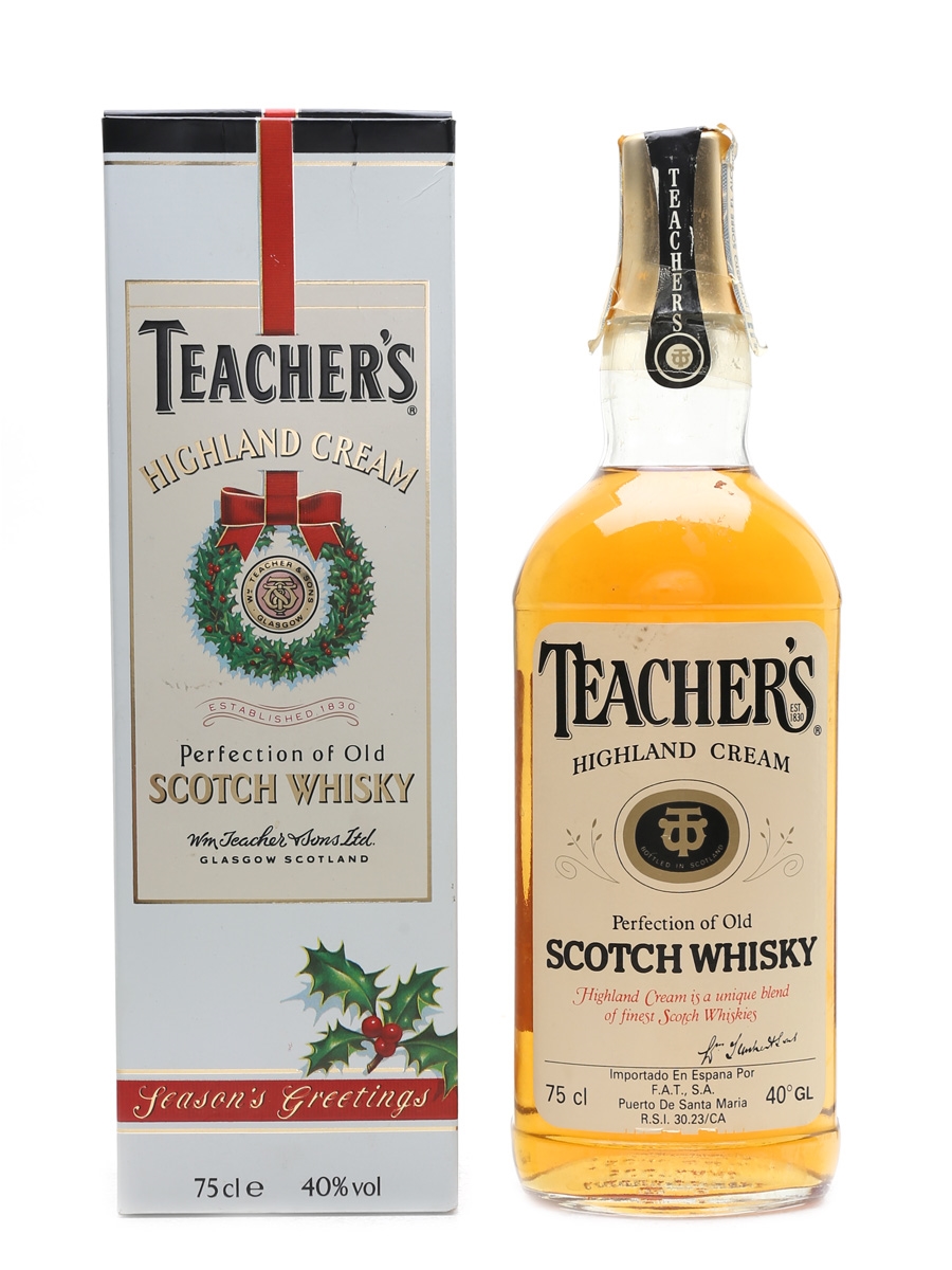 Teacher's Highland Cream Bottled 1980s - F.A.T. 75cl / 40%