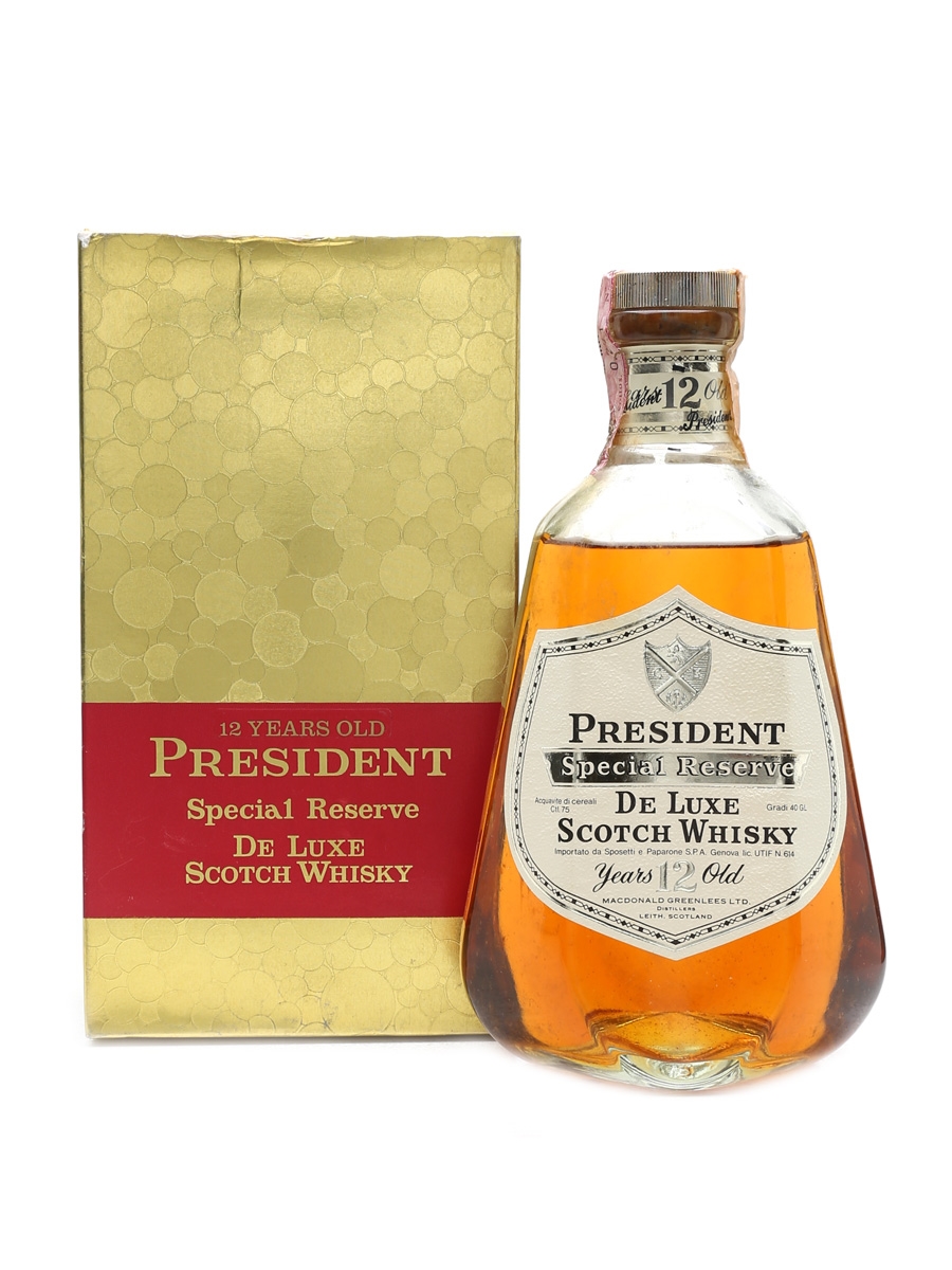 President 12 Year Old Special Reserve Bottled 1980s - Augusto Sposetti 75cl / 40%