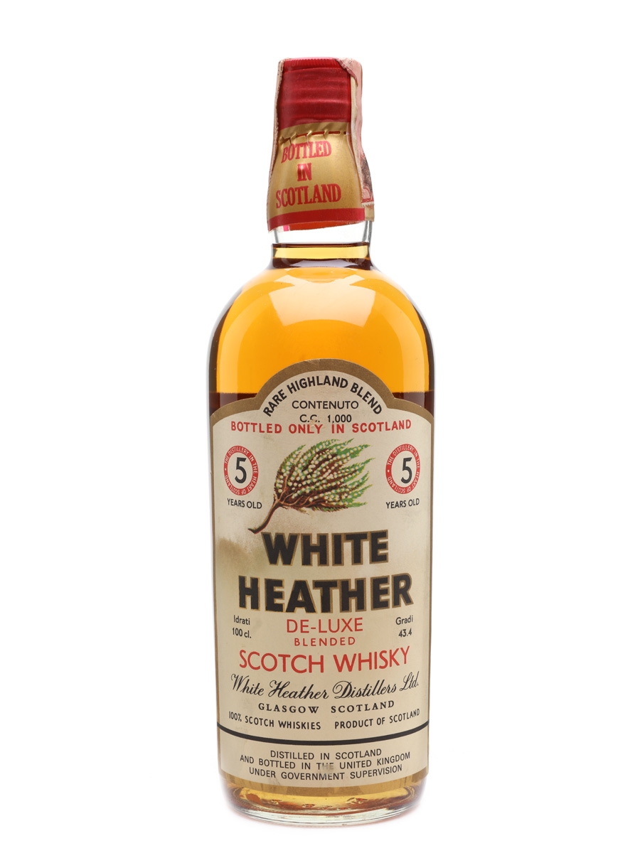 White Heather 5 Year Old Bottled 1950s - Rinaldi 100cl / 43.4%