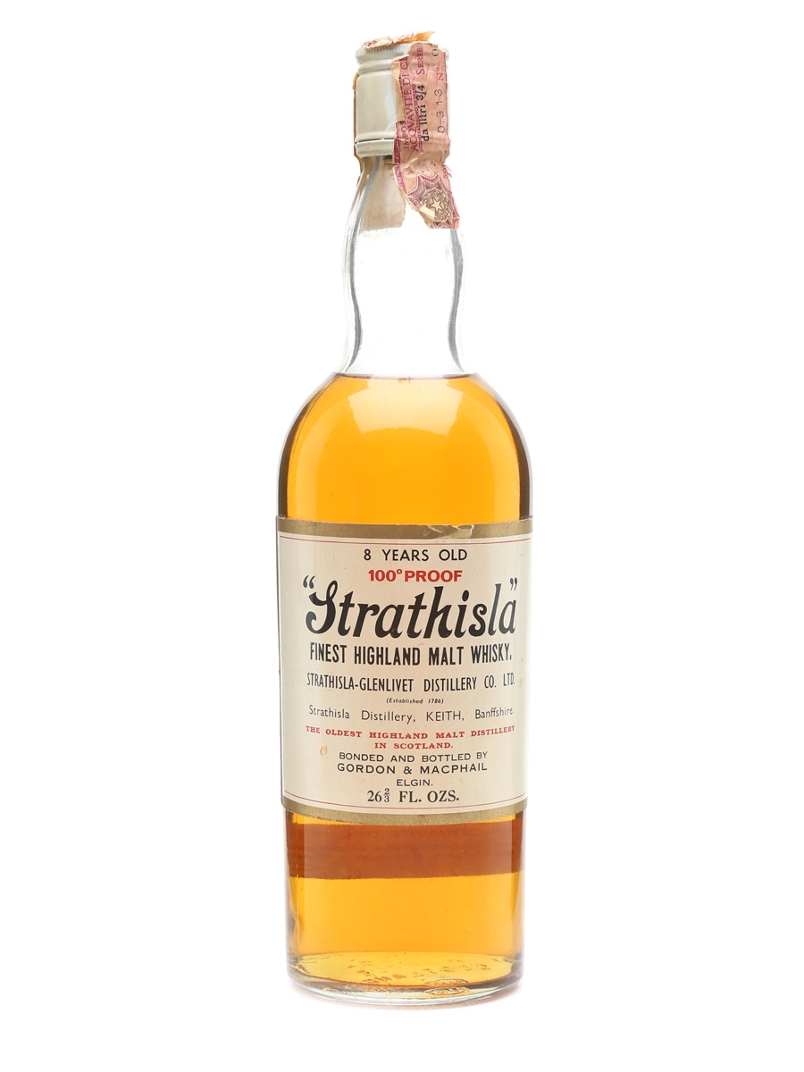 Strathisla 8 Year Old 100 Proof Bottled 1970s - Gordon & MacPhail 75.7cl / 57.1%