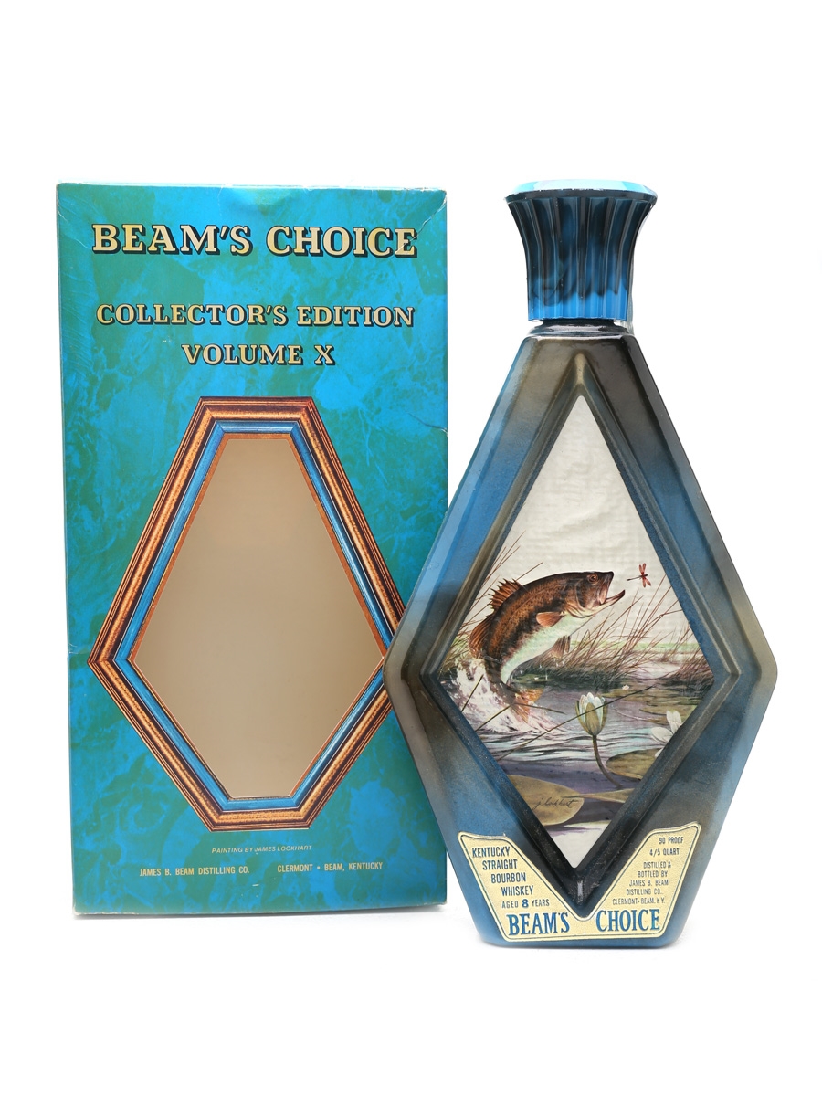 BEAMS CHOICE ウイスキー ボトル サーモン　シカ　1975年 Beam's Choice Bourbon 8 Years Red Fox 
