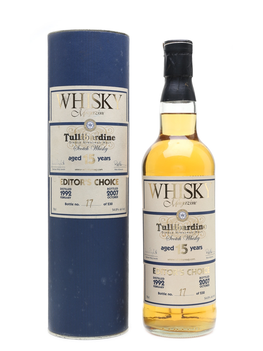 Tullibardine 1992 Whisky Magazine Bottled 2007 - Editor's Choice 70cl / 54.8%