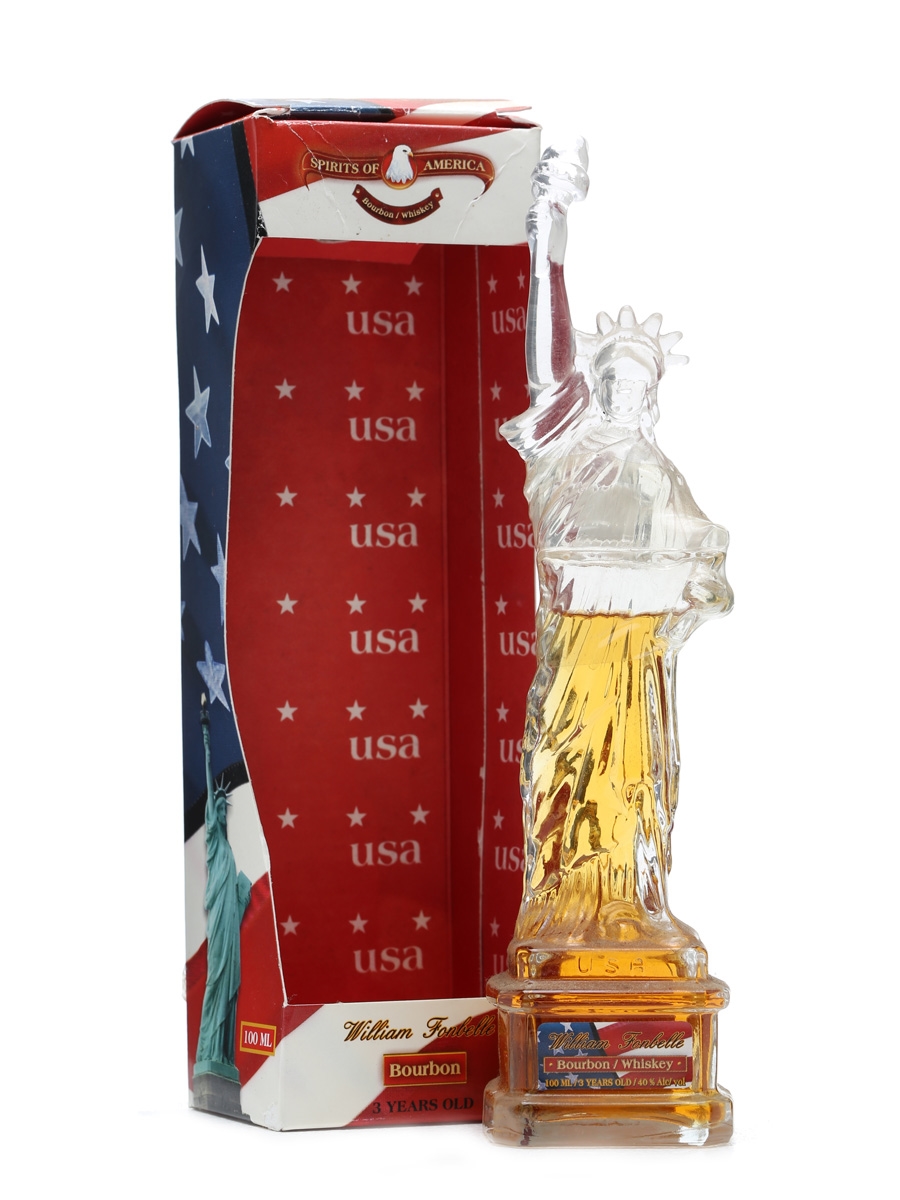 1 x William Fonbelle Bourbon Statue Of Liberty 10cl Miniature / 40%