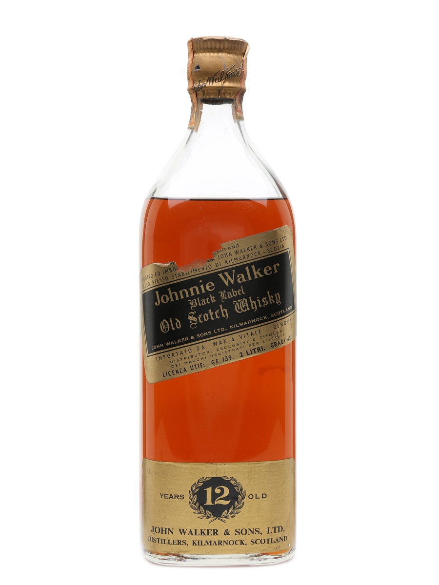 Johnnie Walker Black Label Bottled 1960s - Wax & Vitale 200cl / 43%