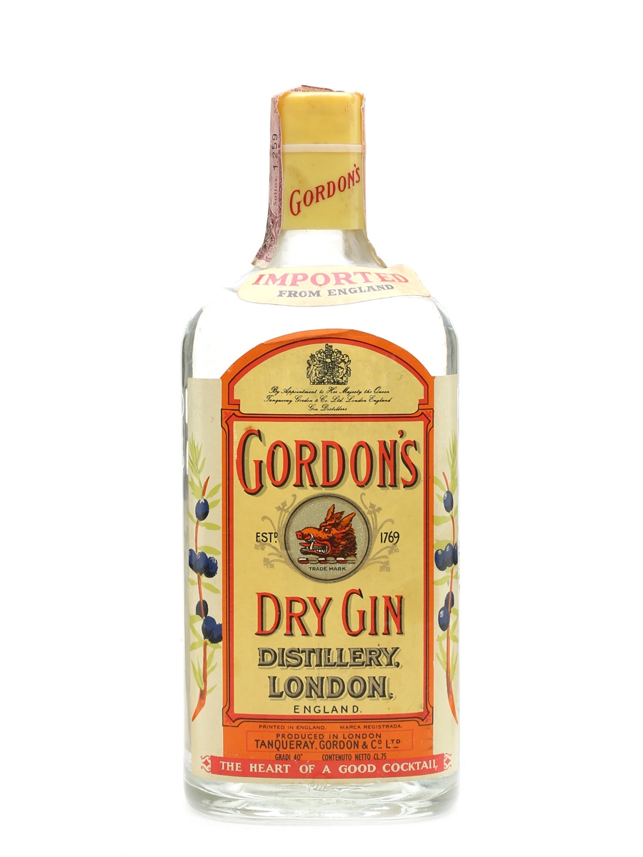 Gordon's Dry Gin Bottled 1970s - Wax & Vitale 75cl / 40%