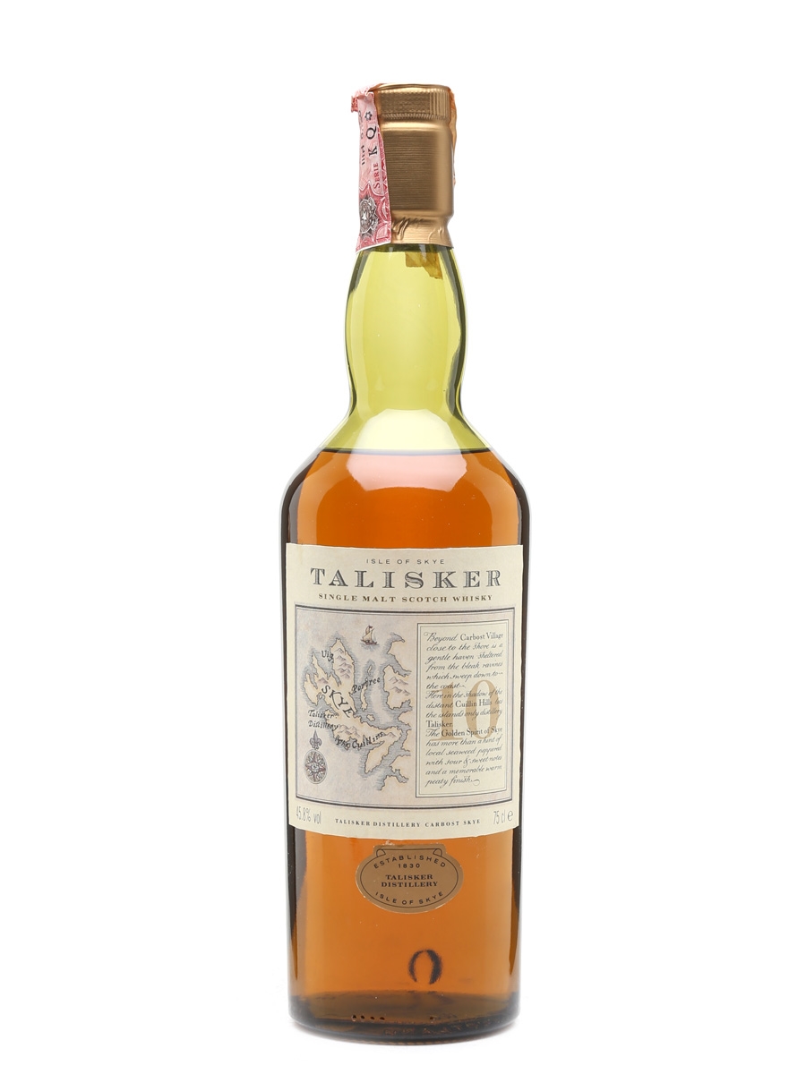 Talisker 10 Year Old Bottled 1980s - Map Label 75cl / 45.8%