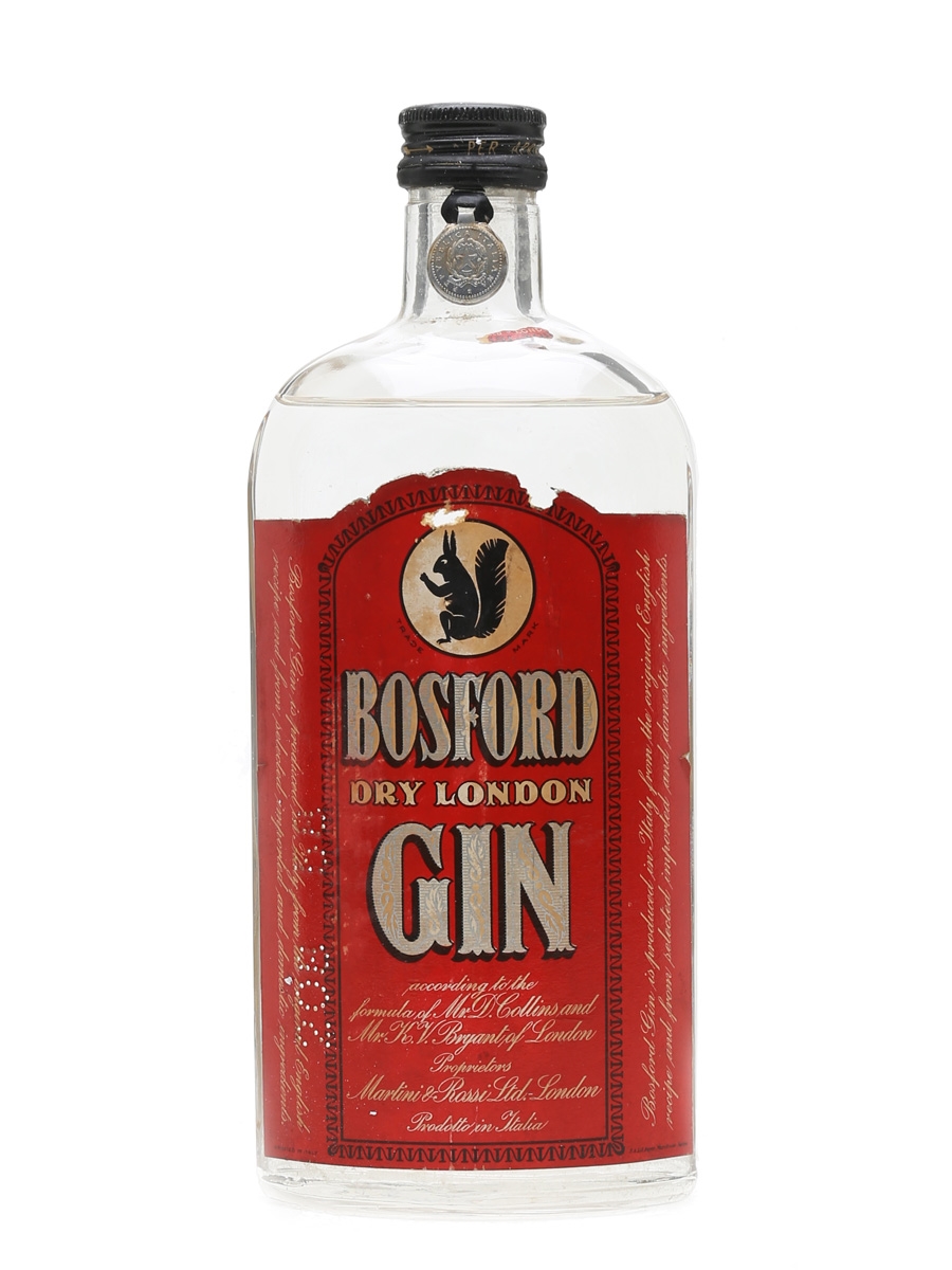 Bosford Extra Dry London Gin Bottled 1950s - Martini & Rossi 75cl