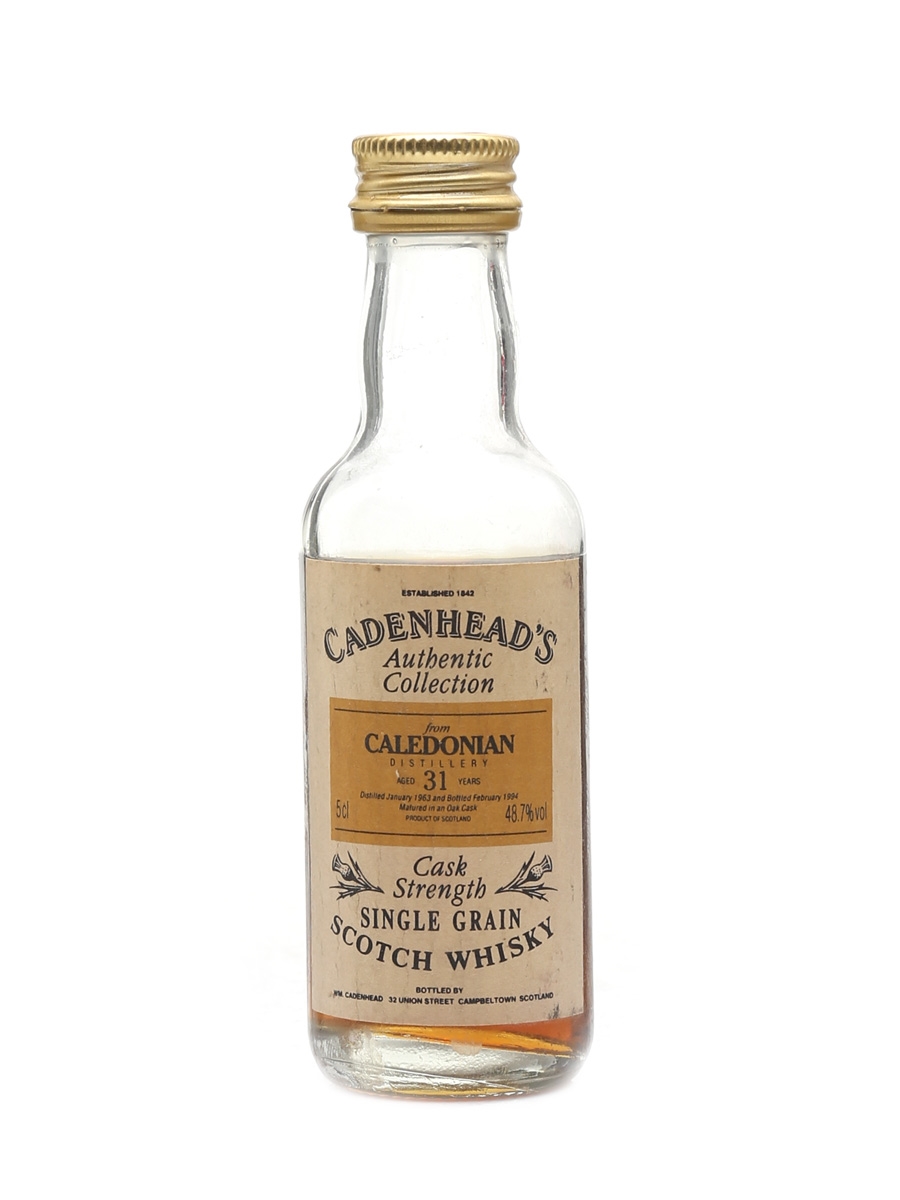 Caledonian 1963 Cask Strength 31 Year Old - Cadenhead's 5cl / 48.7%