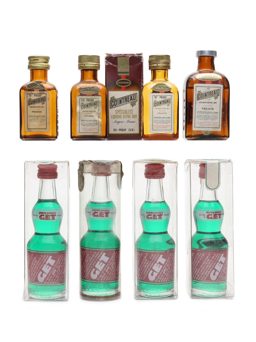 Cointreau & Get 27 Bottled 1970s-1980s 8 x 3cl-5cl