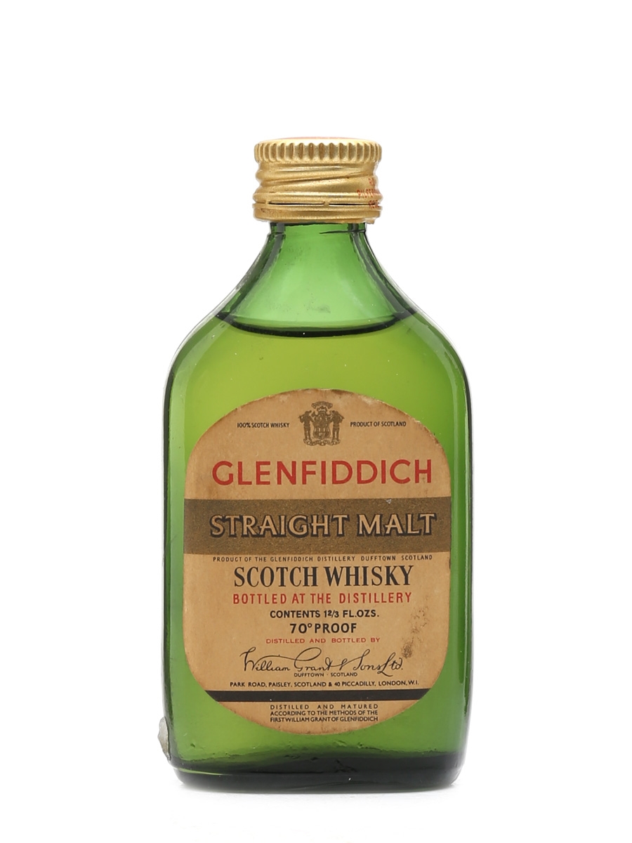 Glenfiddich Straight Malt Bottled 1960s 4.7cl / 40%