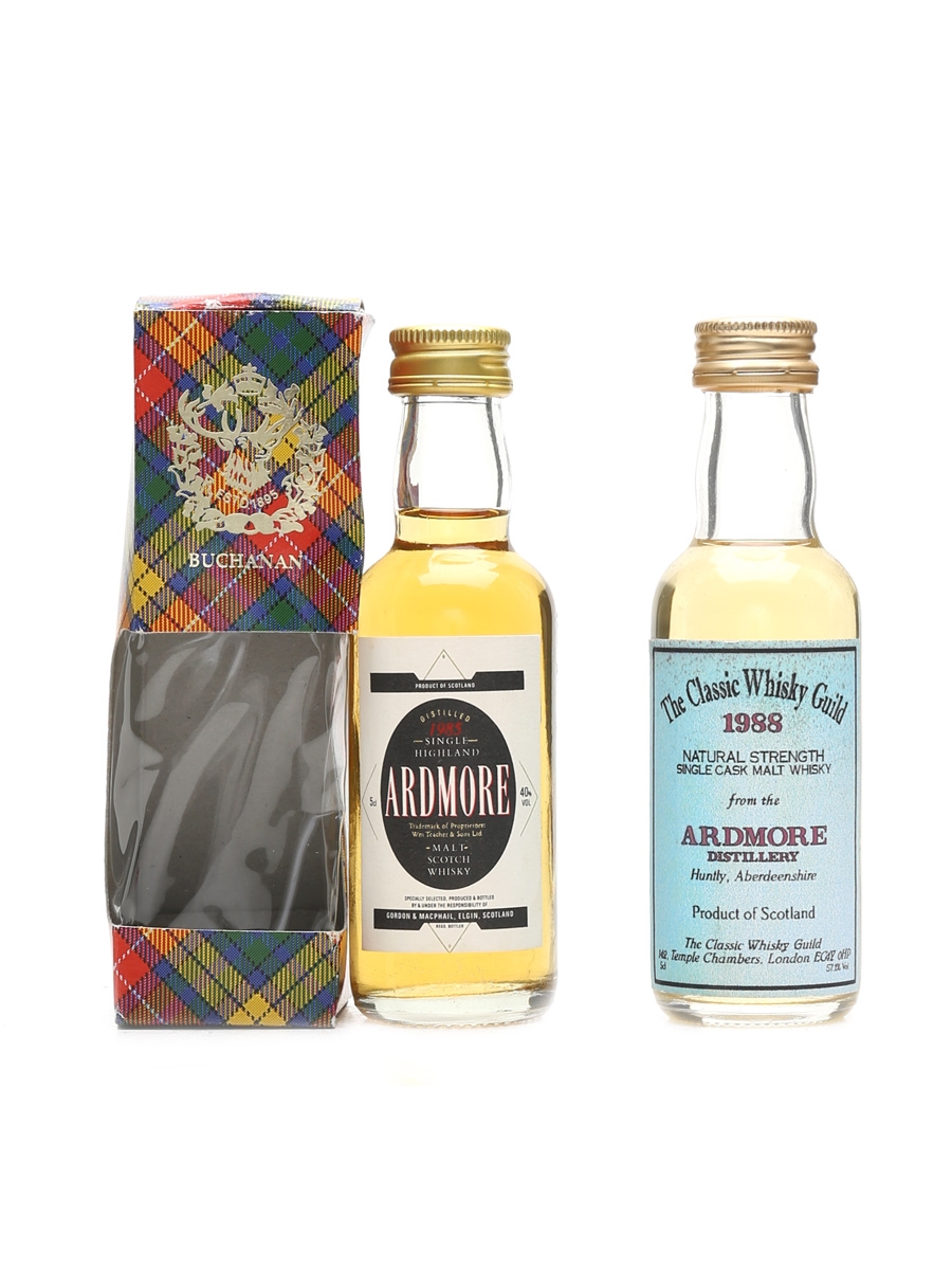 Ardmore 1985 & 1988 Gordon & MacPhail and The Classic Whisky Guild 2 x 5cl