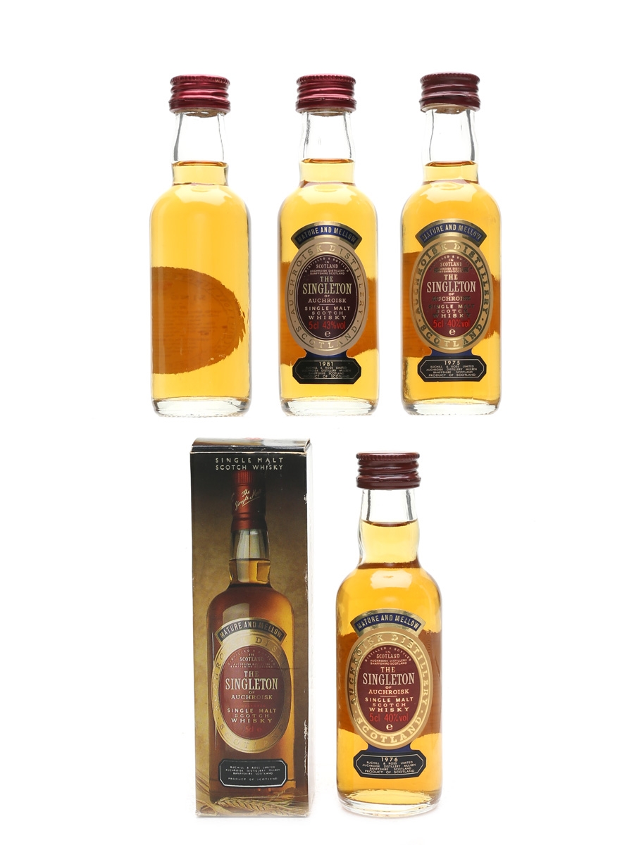 Singleton Of Auchroisk 1975, 1976 & 1981 Bottled 1980s 4 x 5cl / 40%