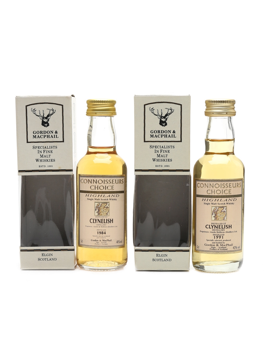 Clynelish 1984 & 1991 Connoisseurs Choice Bottled 1990s-2000s - Gordon & MacPhail 2 x 5cl / 40%