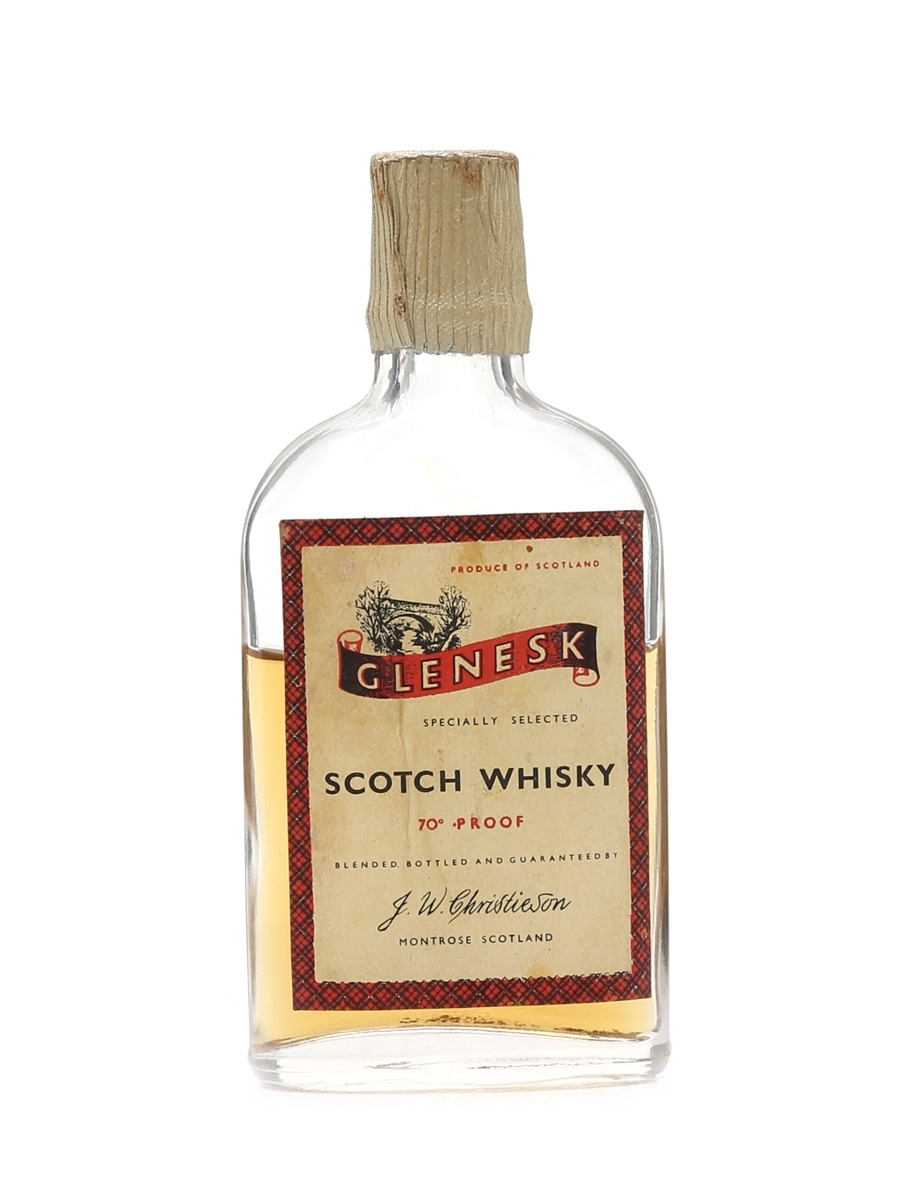 Glenesk Scotch Whisky Bottled 1940s - J W Christieson 5cl / 40%