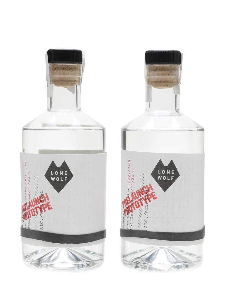 Lone Wolf Gin & Vodka Bottled 2016 - Small Batch 2 x 50cl