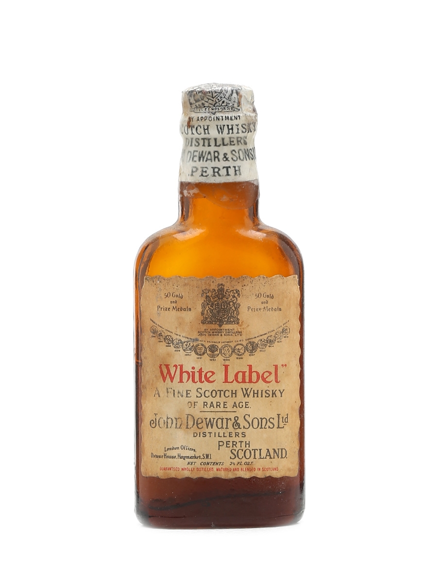 Dewar's White Label Bottled 1940s Miniature
