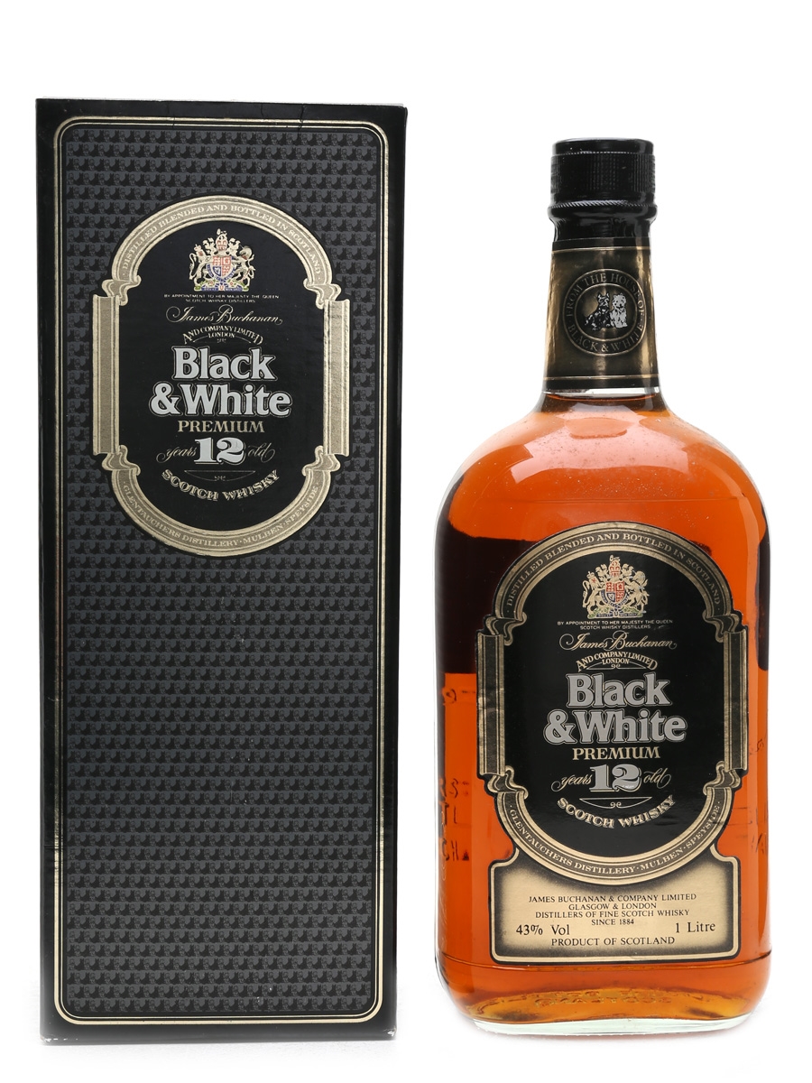 全国送料無料】特級 Black ＆ White 12years old PREMIUM SCOTCH
