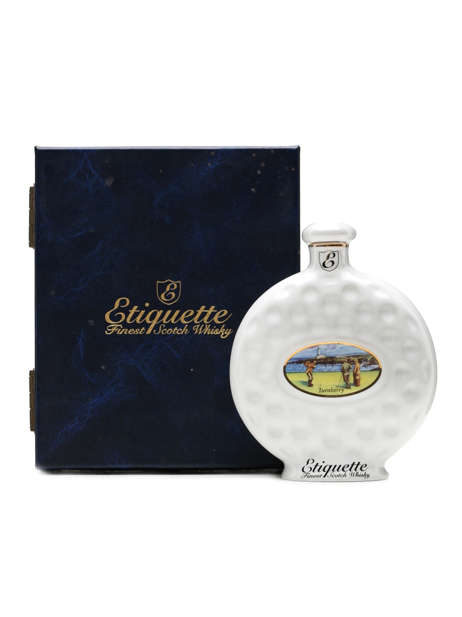 Etiquette Turnberry Flat Golf Ball Shape 10cl