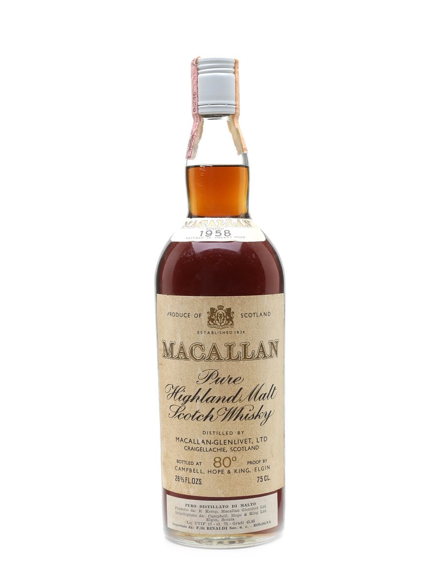Macallan 1958 Campbell, Hope & King Bottled 1970s - Rinaldi 75cl / 46%