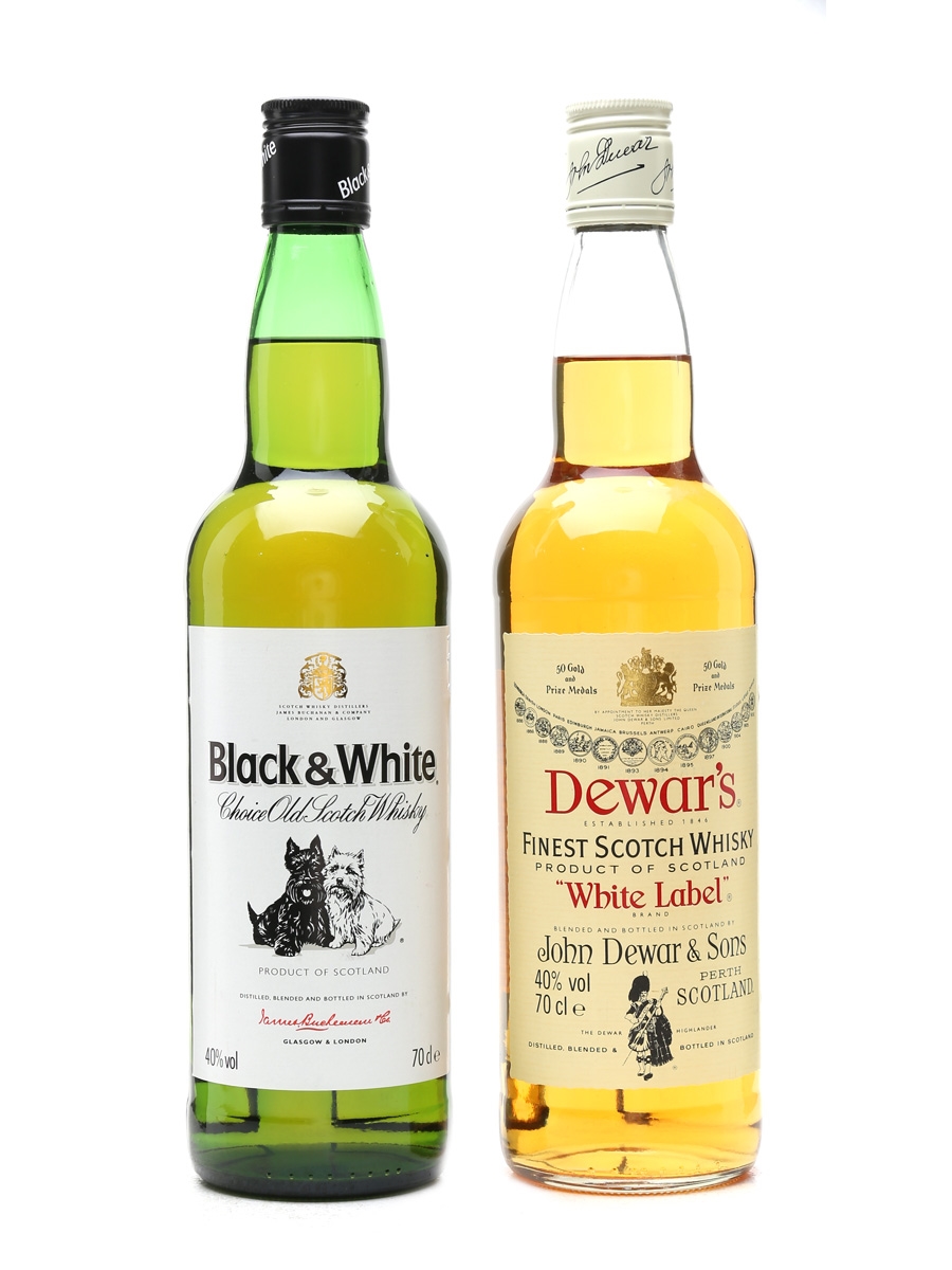 Black & White and Dewar's White Label  2 x 70cl / 40%