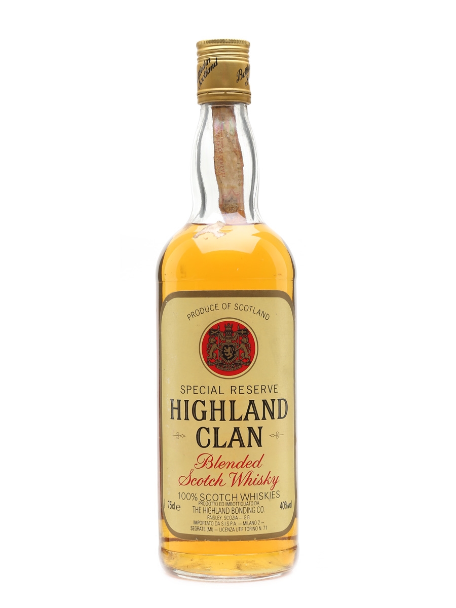 Highland Clan Special Reserve Bottled 1980s 75cl / 40%