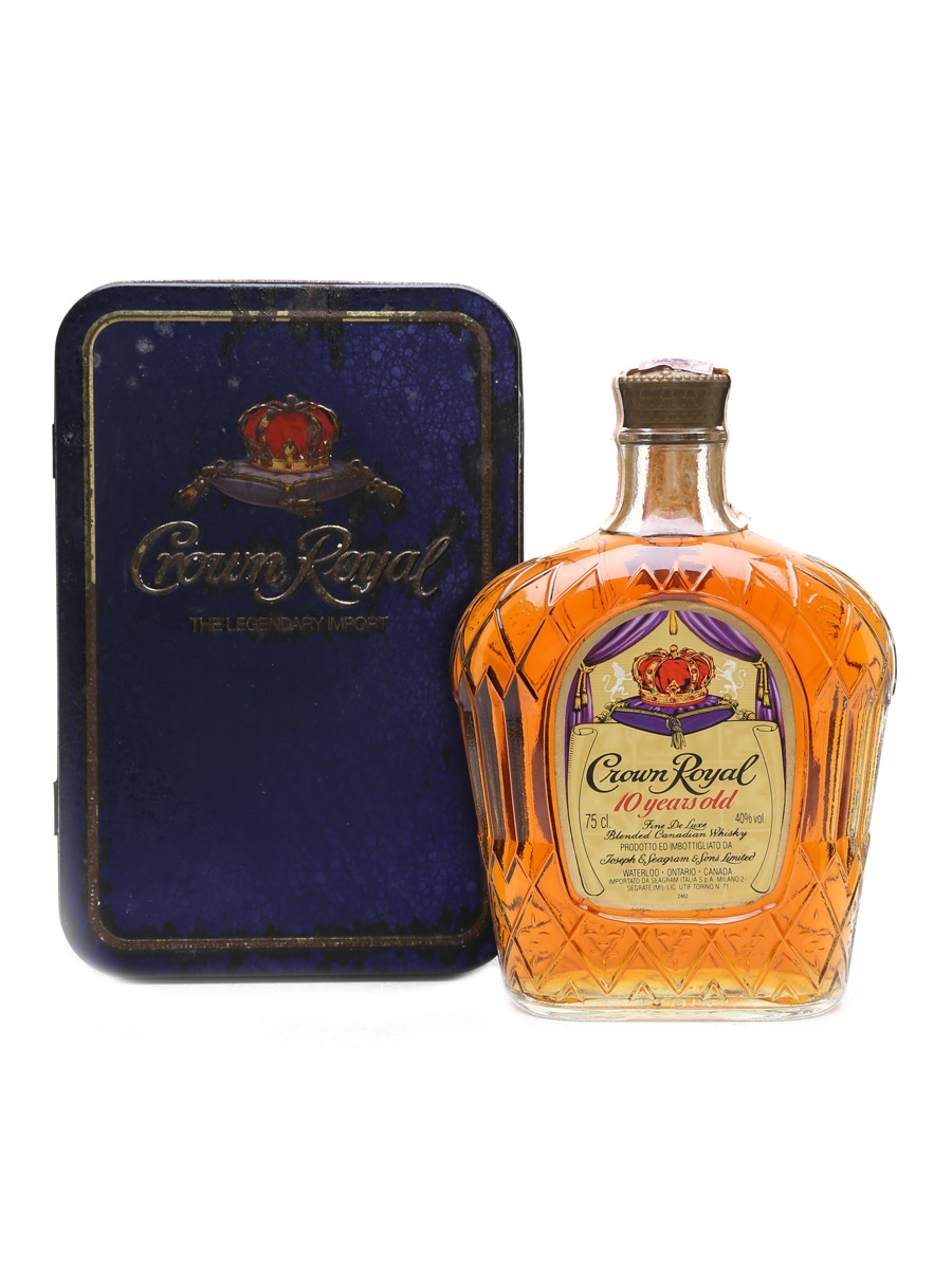 Crown Royal 10 Year Old Bottled 1980s - Seagram Italia 75cl / 40%