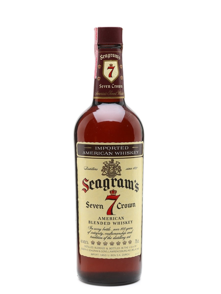 Seagram's 7 Crown Bottled 1970s - Hans U Bon, Zurich 75cl / 43%