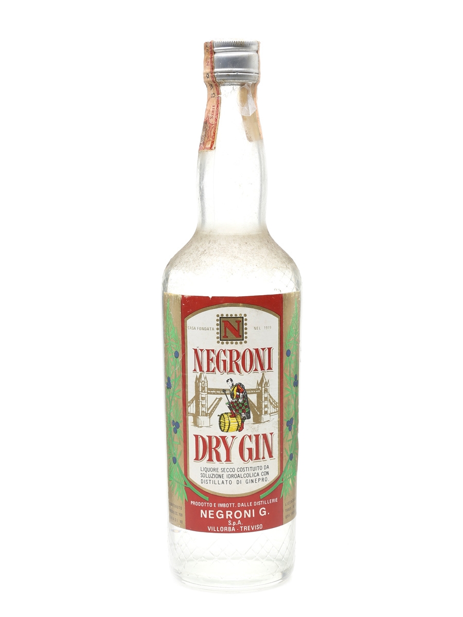 Negroni Dry Gin Bottled 1970s 75cl / 40%