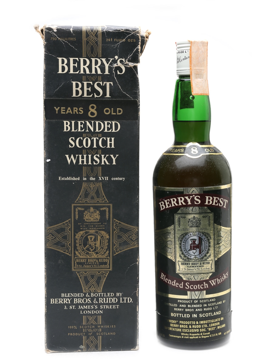 Berry's Best 8 Year Old Bottled 1960s-1970s 75cl / 43%