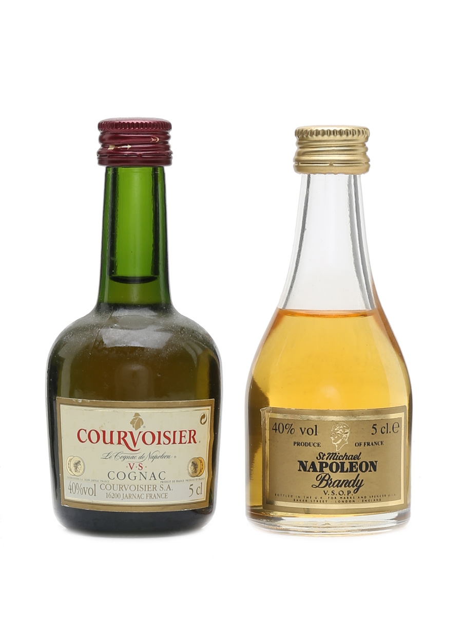 Courvoisier VS Cognac & St Michael Napoleon Brandy  2 x 5cl / 40%