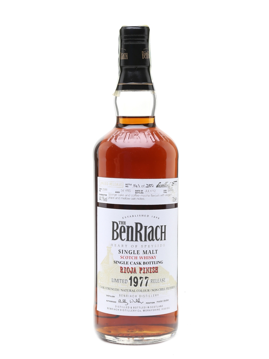 Benriach 1977 34 Year Old - Rioja Finish 70cl / 44.1%