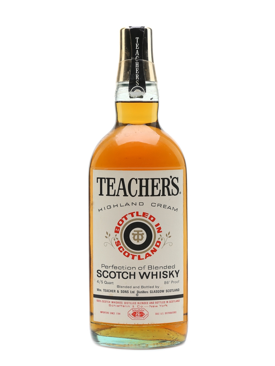 Teacher's Highland Cream Bottled 1970s - Schieffelin & Co 75.7cl / 43%