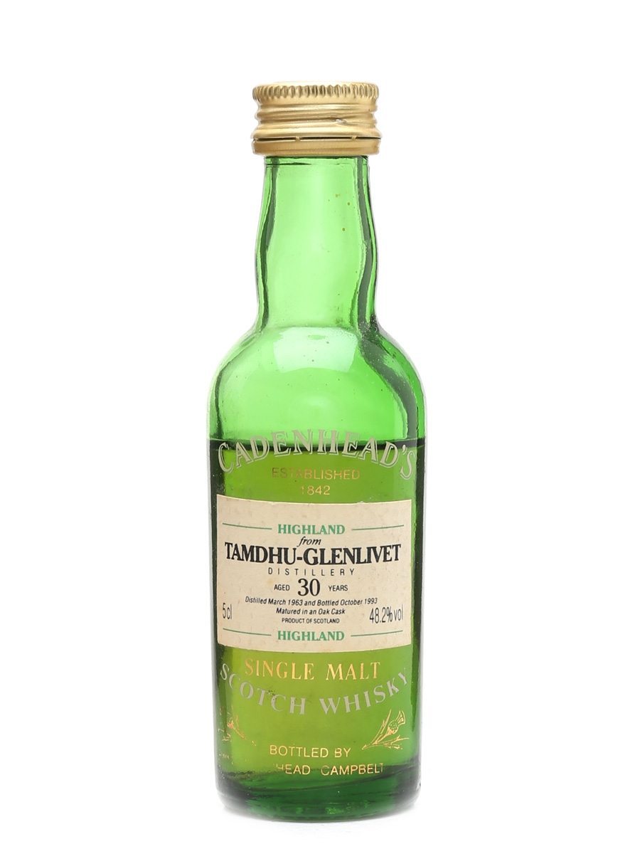 Tamdhu Glenlivet 1963 30 Year Old Bottled 1993 - Cadenhead's 5cl / 48.2%