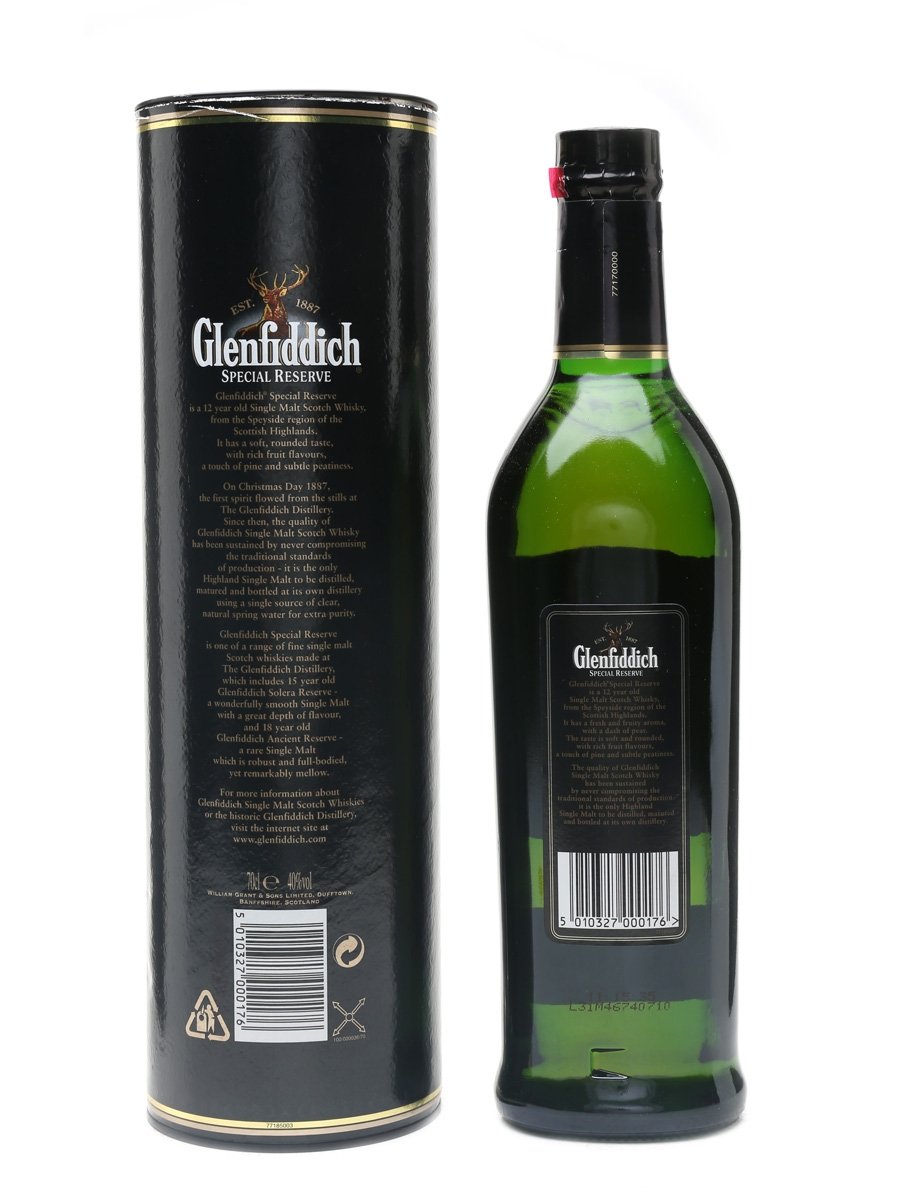 Glenfiddich 12 Year Old Special Reserve - Lot 41611 - Buy