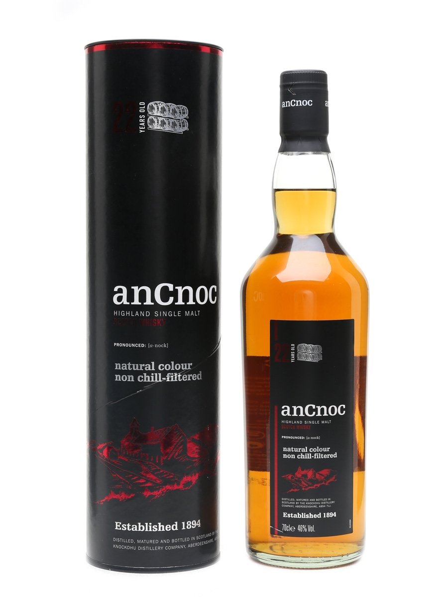 AnCnoc 22 Year Old Knockdhu Distillery Company 70cl / 46%