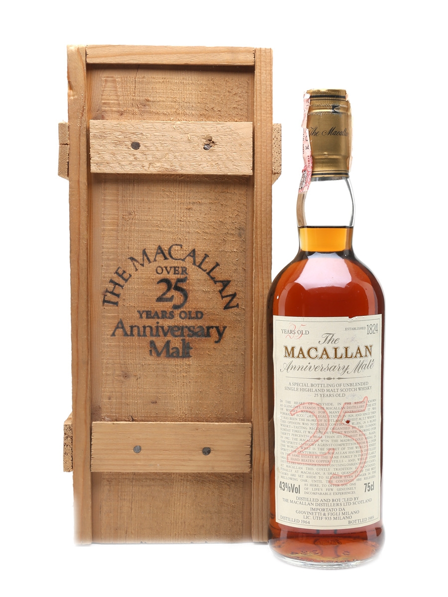 Macallan 1964 Anniversary Malt 25 Year Old - Giovinetti 75cl / 43%