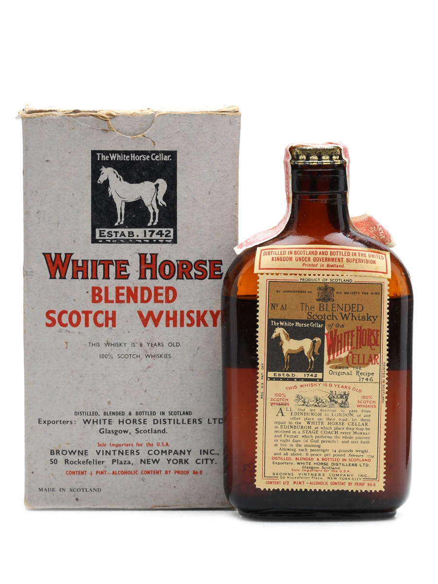 White Horse 8 Years Old Spring Cap Bottled 1930 24cl / 43.4%