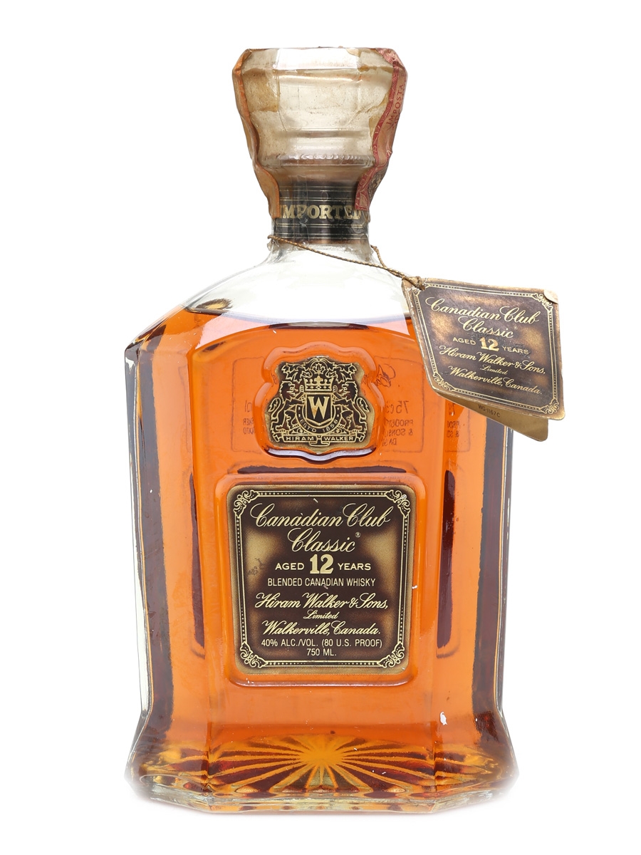 Canadian Club 12 Year Old Bottled 1980s 75cl / 40%