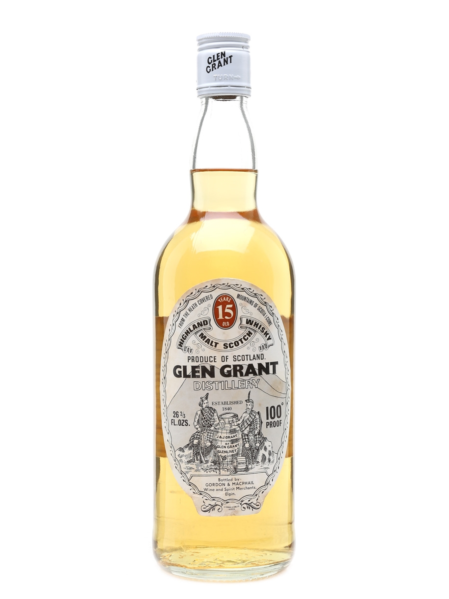 Glen Grant 15 Year Old 100 Proof Bottled 1970s - Gordon & MacPhail 75.7cl / 57%