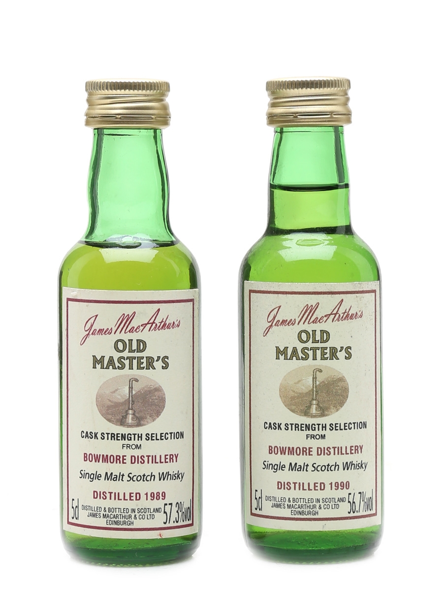 Bowmore 1989 & 1990 James MacArthur's Old Master's 2 x 5cl