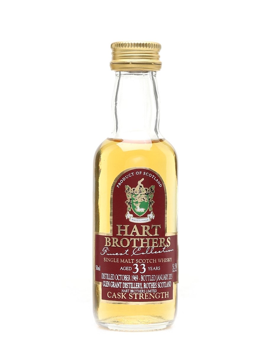 Glen Grant 1969 33 Year Old Bottled 2003 - Hart Brothers 5cl / 51.5%