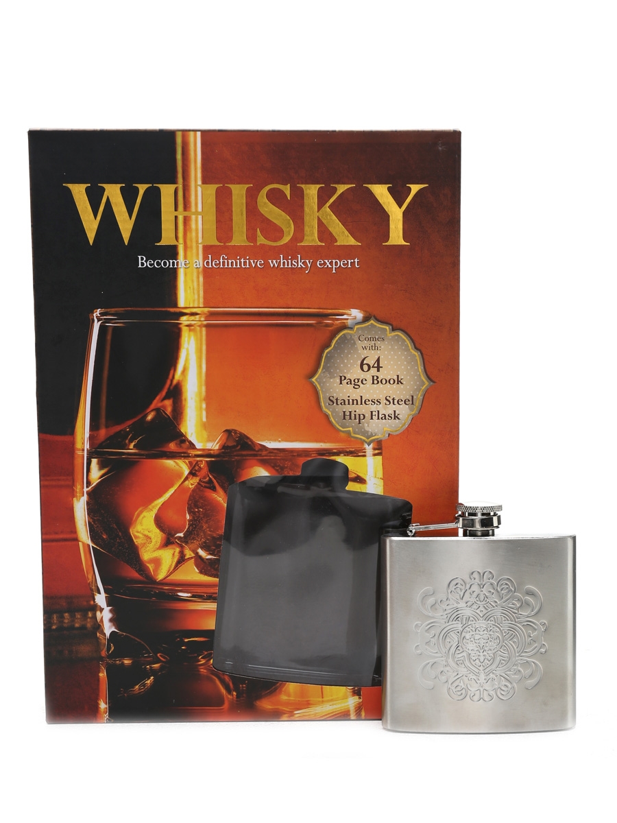 Whisky Expert Set Book & Hip Flask 