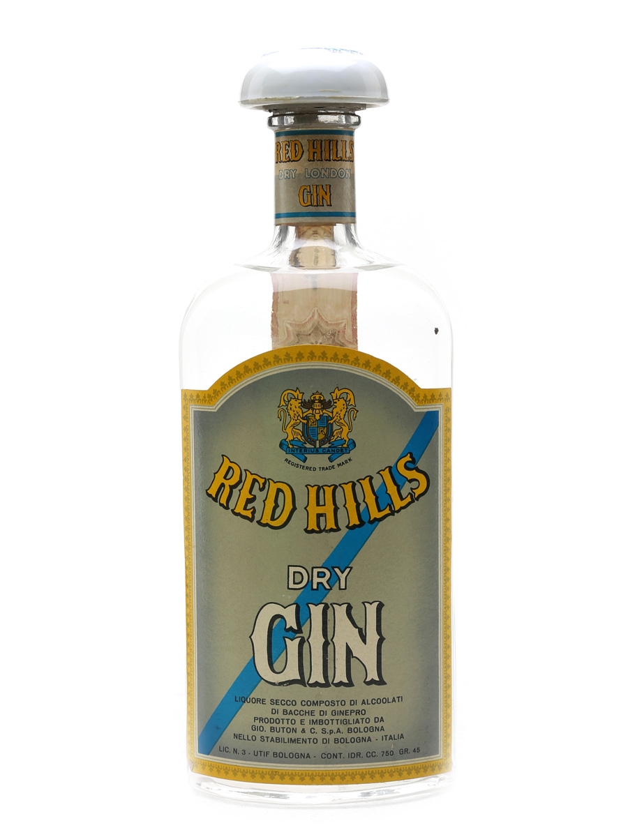 Red Hills Dry London Gin Bottled 1950s-1960s 75cl / 45%