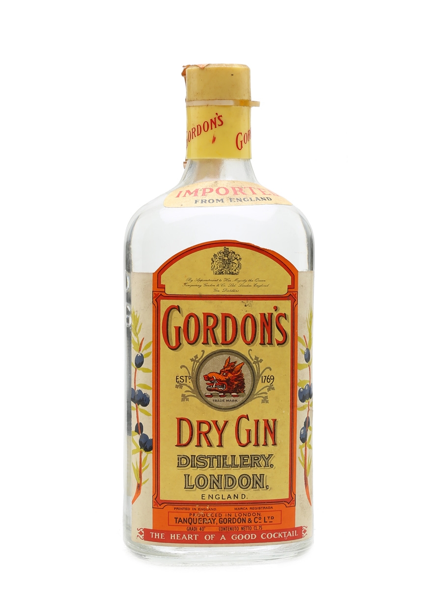 Gordon's Dry Gin Bottled 1980s - Wax & Vitale 75cl / 40%