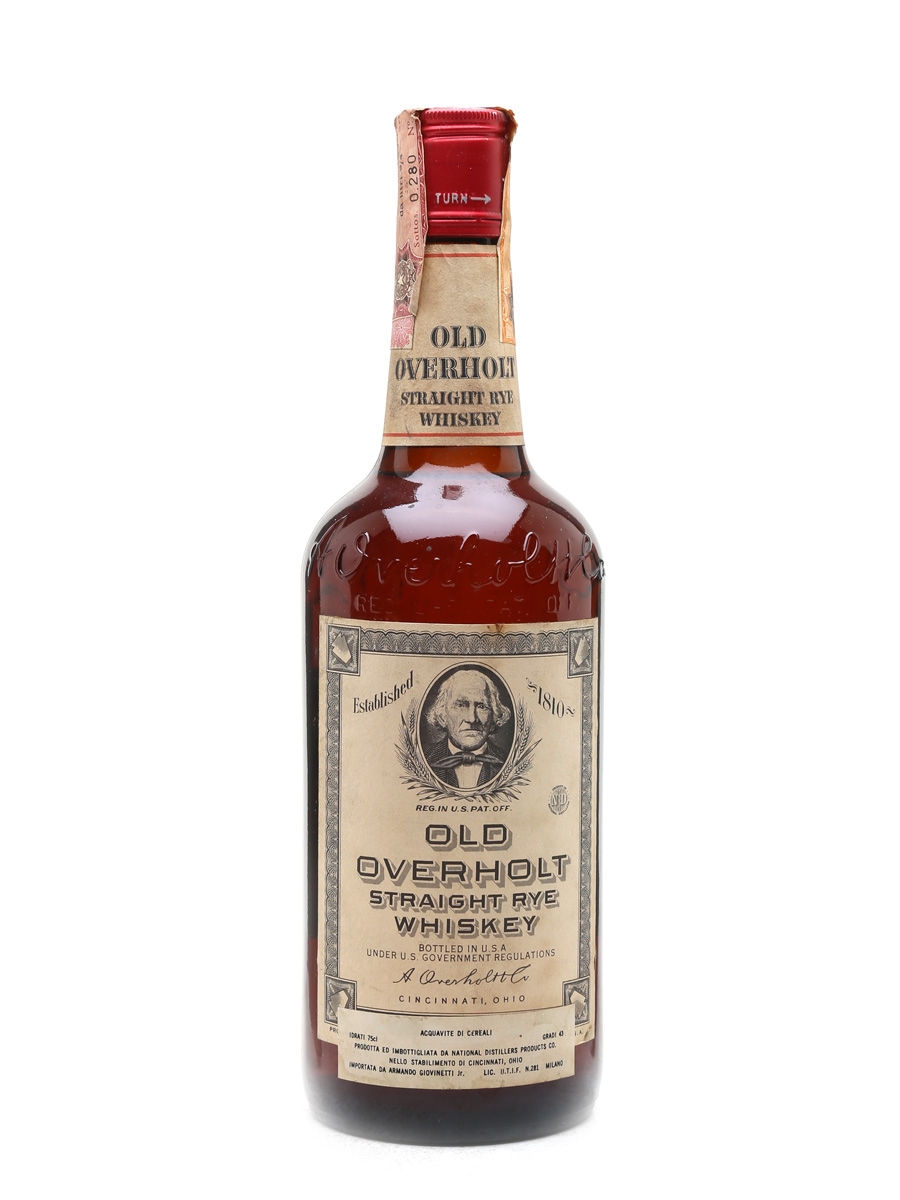 Old Overholt Straight Rye Whiskey Bottled 1960s - Giovinetti 75.7cl / 43%