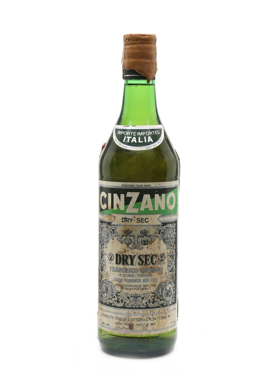Cinzano Dry Sec Bottled 1980s - Certificate Of Analysis 100cl / 18%
