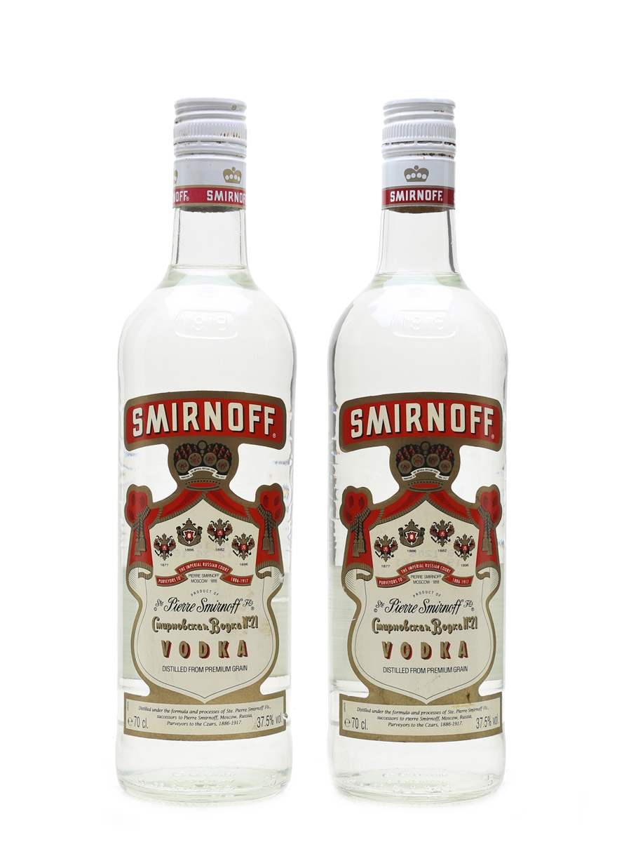 Smirnoff Red Label Bottled 1990s 2 x 70cl / 37.5%