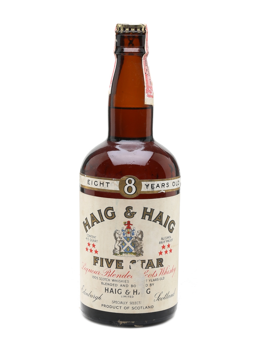 Haig & Haig Five Star 8 Year Old Spring Cap Bottled 1942-1944 - Somerset Importers 75.7cl / 43.4%