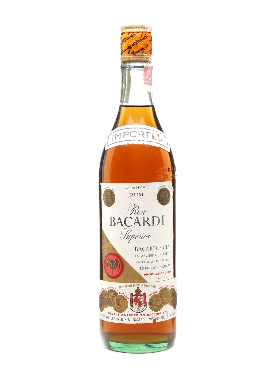Bacardi Carta De Oro Bottled 1950s 75.7cl / 40%